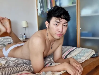 Fucking My Hot Asian Twink Step Brother in Our Dads Bed Part 1