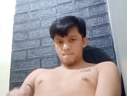 Horny Asian Twink Works His Hard Cock Until He Cums
