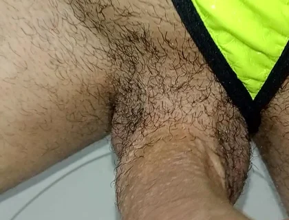 Big Hairy Cock, Masturbates in Public Bathroom I Almost Got Caught,hairy Gay