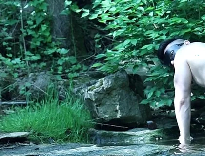 Flexing by the Waterfall, Trying to Sneak a Little Private Moment…