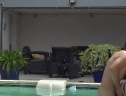 Twink fucked raw by his friend in the swimming pool