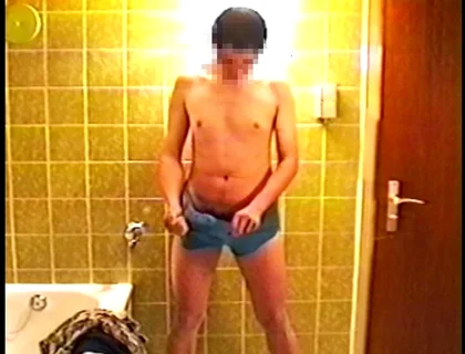 Erect Penis Pee and Hump Masturbation with Hi8 Camera