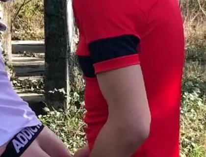 Yougn badboy fucked outdoor by Koldo Goran