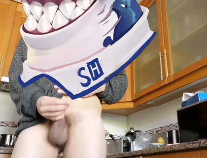 Hot Stud Jerking off and Cumming in the Kitchen While Cooking