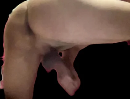 Masturbating with His Back Turned.