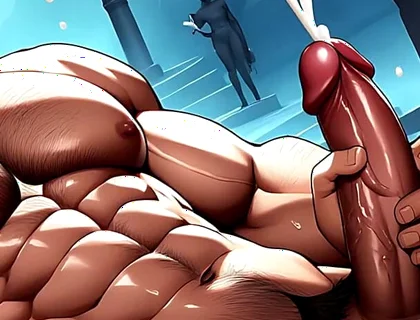 Tanned White Men Cumming Image Set