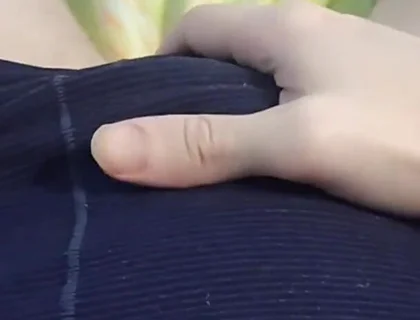 Teasing My Throbbing Bulge - Jerking off Through the Thin Fabric
